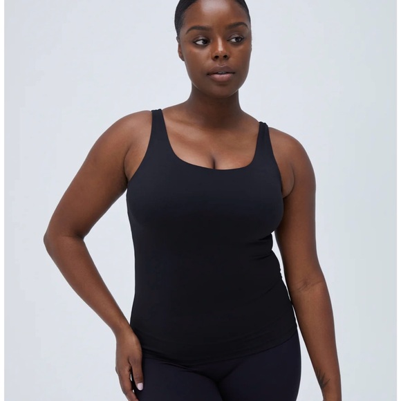 Adanola Ultimate Longline Tank Top- Black - Picture 3 of 6